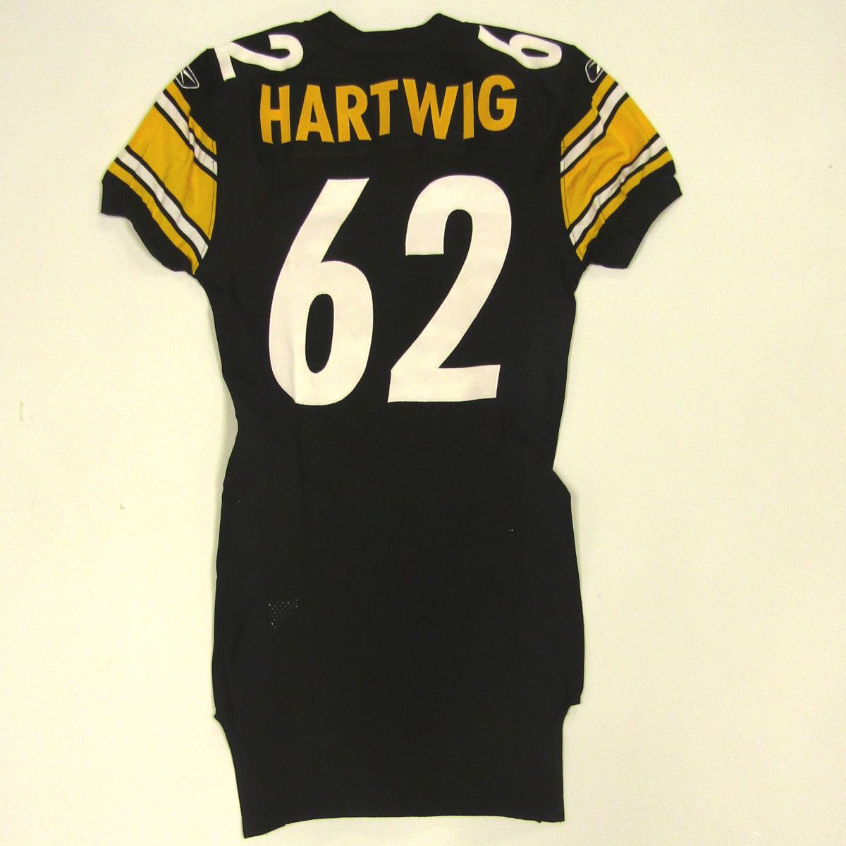 Pittsburgh Steelers #62 Justin Hartwig Team Issued 2008 Home Jersey 4 Pittsburgh Steelers #62 Justin Hartwig Team Issued 2008 Home Jersey
