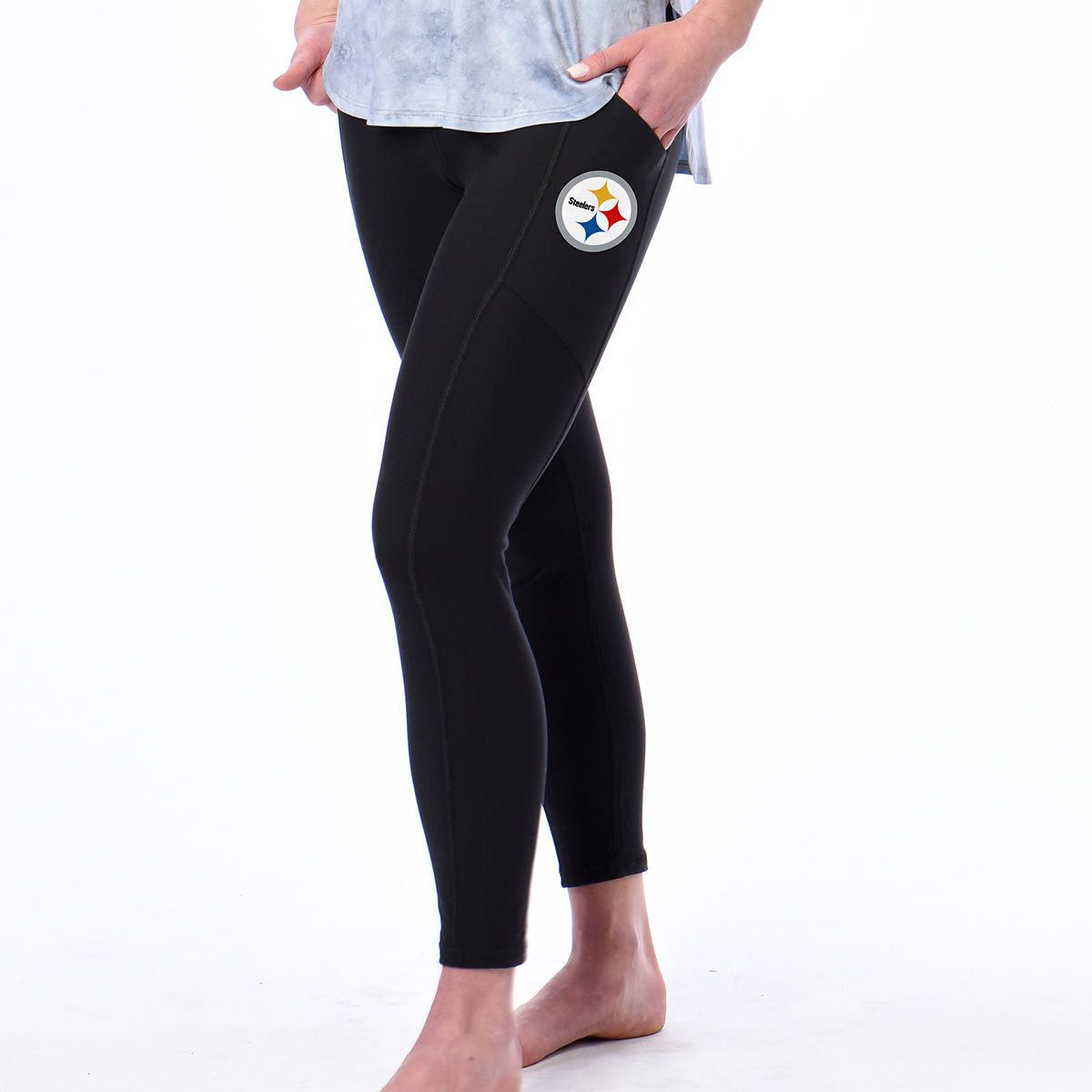 Pittsburgh Steelers Women's Certo Solid 2 Pocket Assembly Leggings