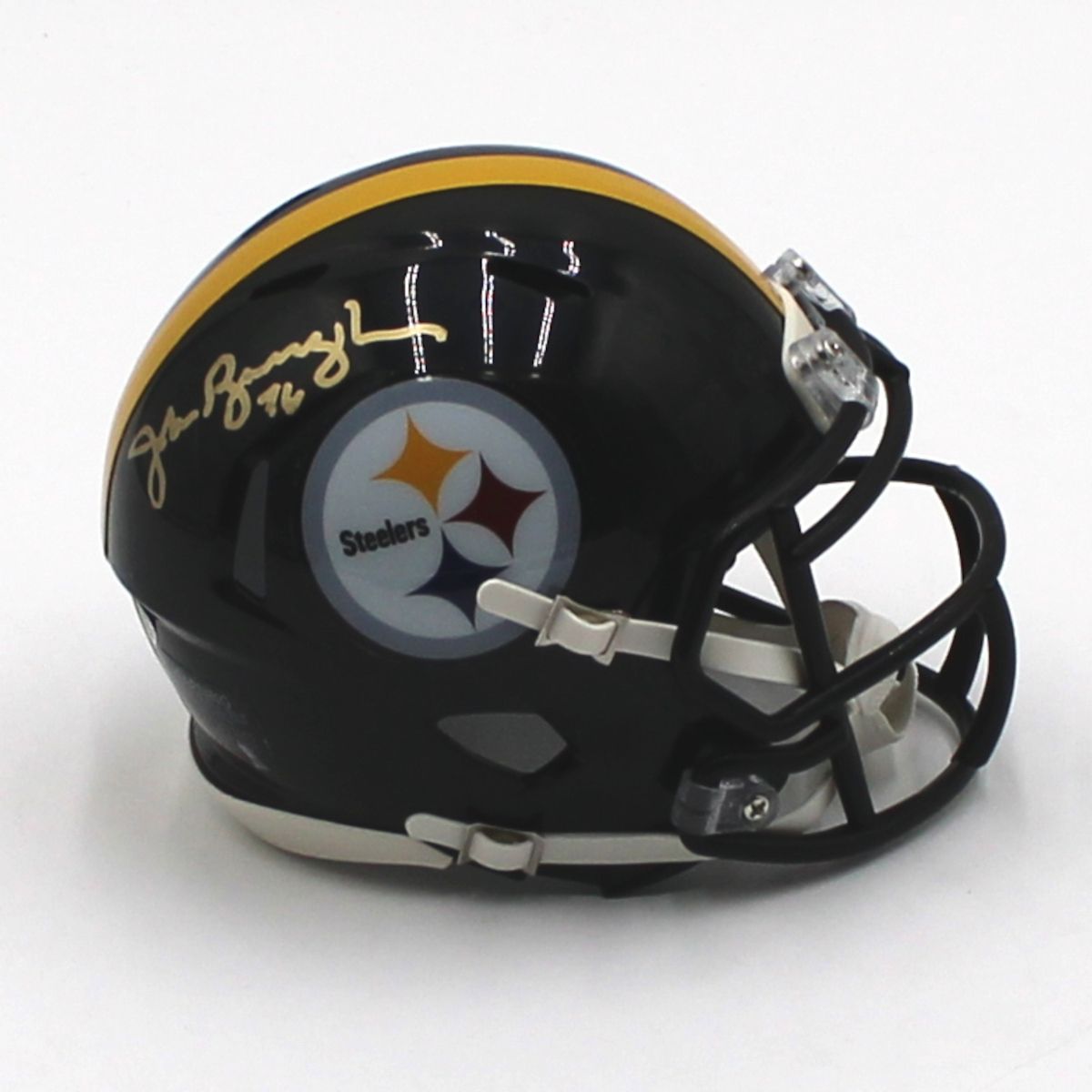 Pittsburgh Steelers #76 John Banaszak Autographed Riddell Speed Mini Helmet