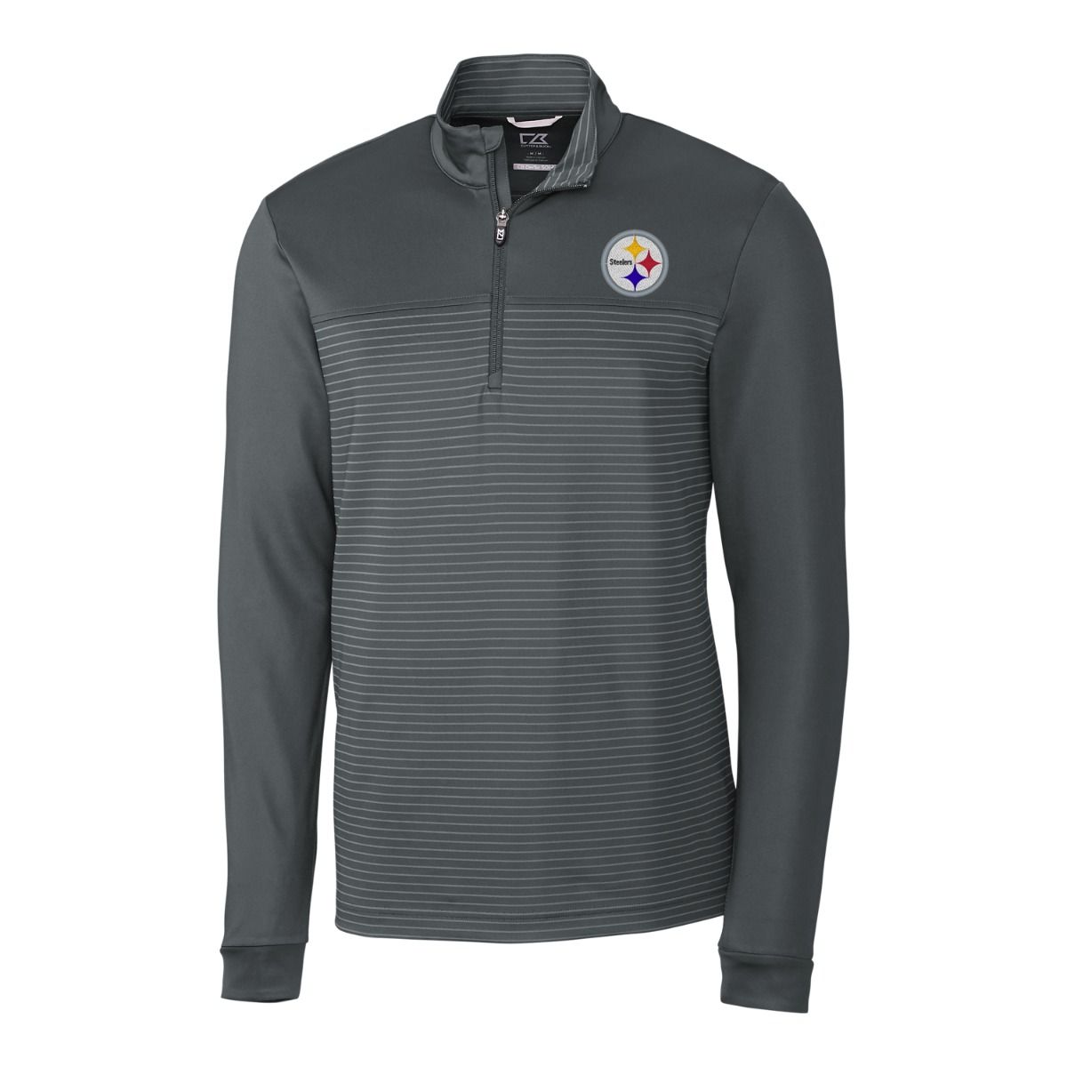 Pittsburgh Steelers Men's Cutter & Buck Traverse Stripe 1/2 Zip 2 Pittsburgh Steelers Men's Cutter & Buck Traverse Stripe 1/2 Zip