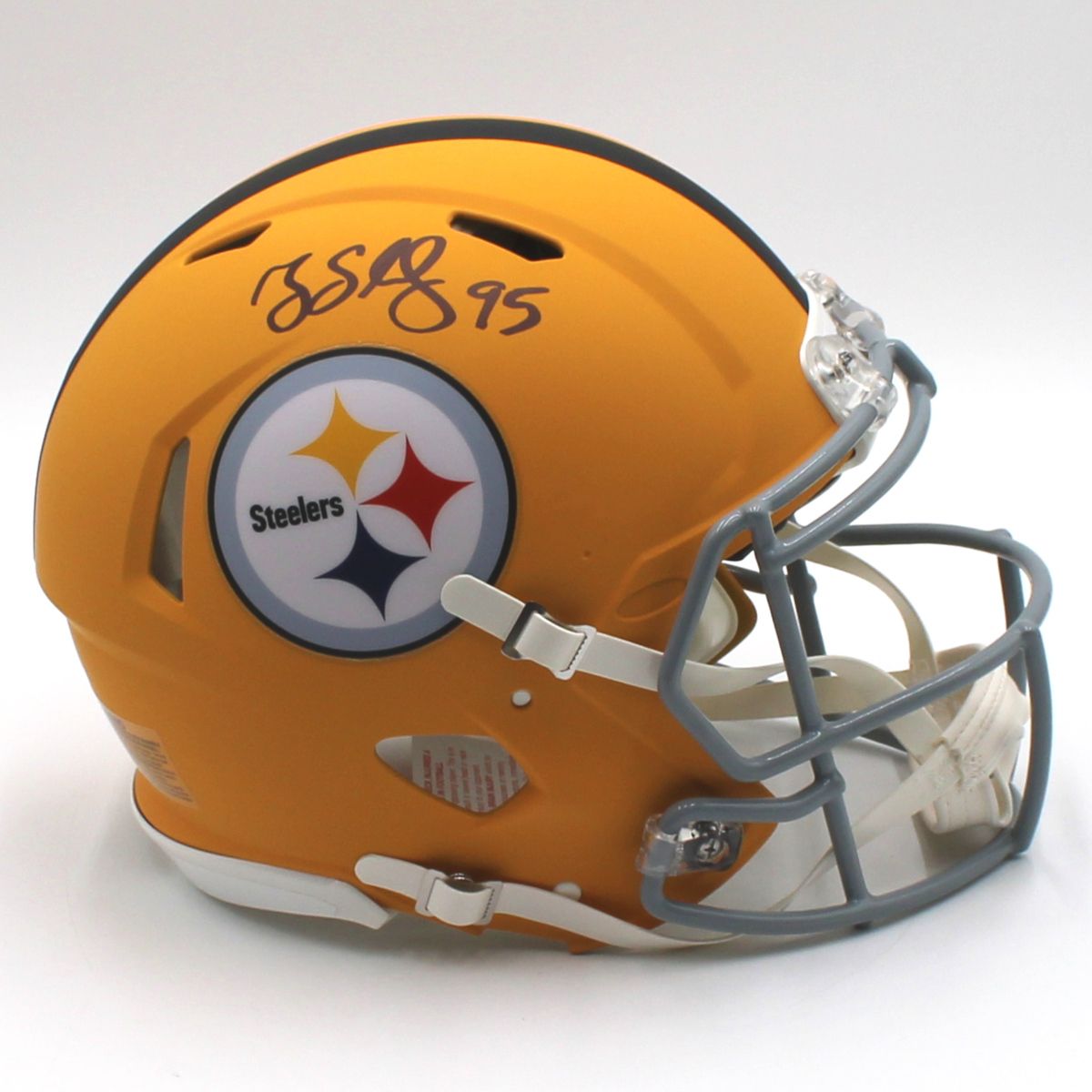 Pittsburgh Steelers #95 Greg Lloyd Autographed Riddell Authentic 1933 Legacy Full-Size Helmet