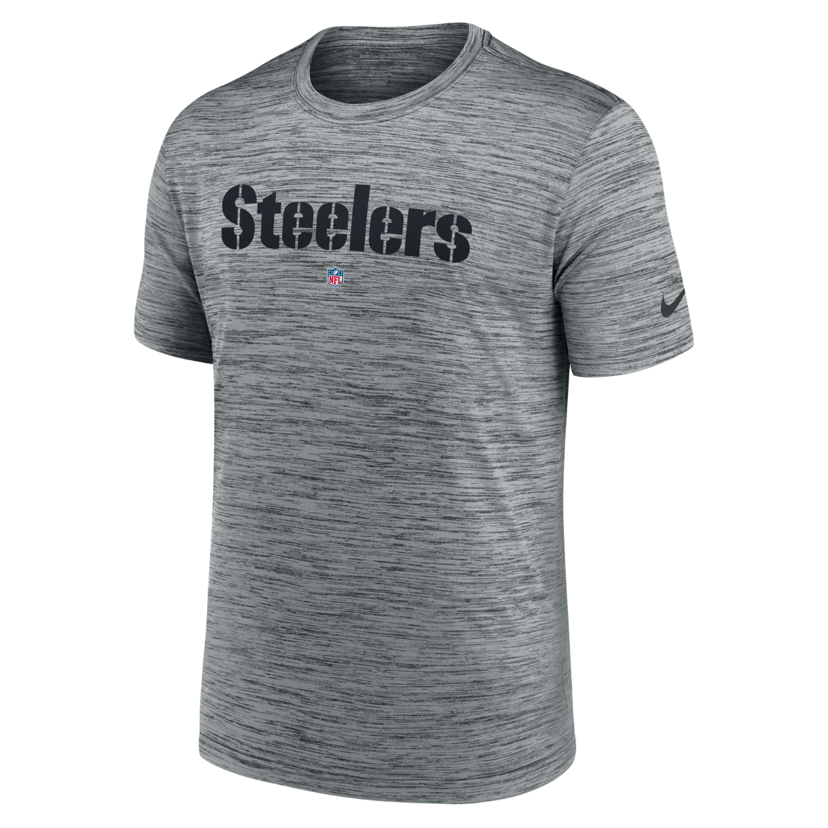 Pittsburgh Steelers Men's Nike Dri-FIT Team Velocity Sideline Short Sleeve Grey T-Shirt 1 Pittsburgh Steelers Men's Nike Dri-FIT Team Velocity Sideline Short Sleeve Grey T-Shirt