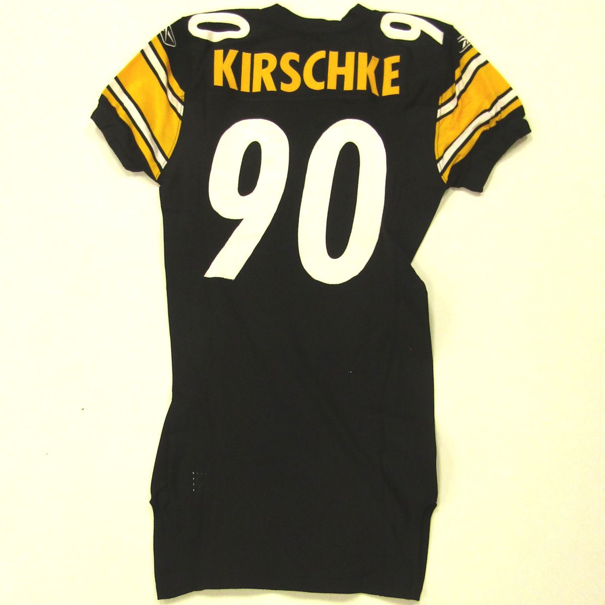 Pittsburgh Steelers #90 Travis Kirschke Team Issued 2008 Home Jersey