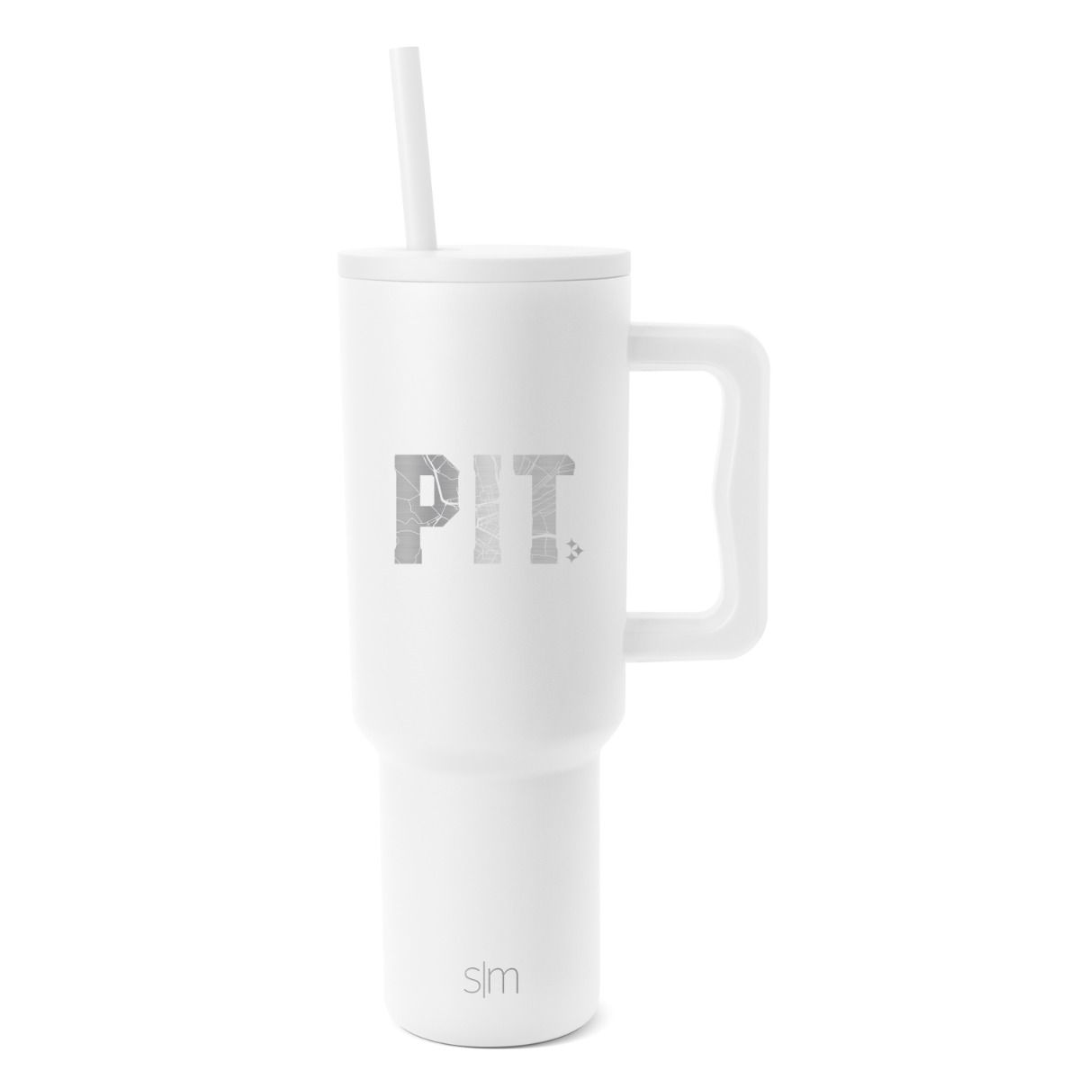Pittsburgh Steelers Simple Modern 40oz. PIT Map White Trek Tumbler 1 Pittsburgh Steelers Simple Modern 40oz. PIT Map White Trek Tumbler