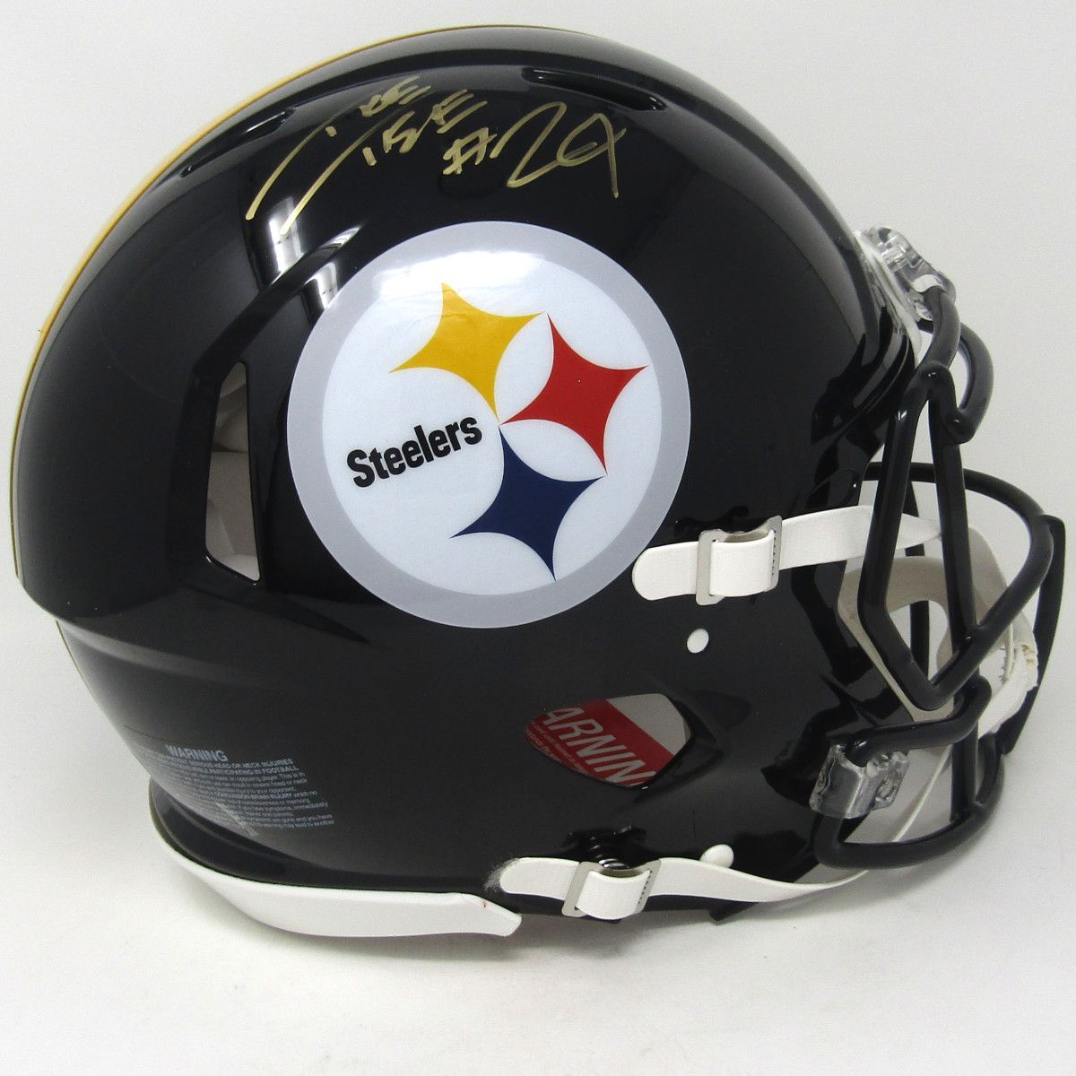 Pittsburgh Steelers #24 Ike Taylor Autographed Riddell Speed Full-Size Helmet