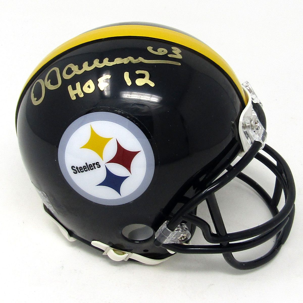 Pittsburgh Steelers #63 Dermontti Dawson Autographed Riddell VSR4 Mini Helmet 2 Pittsburgh Steelers #63 Dermontti Dawson Autographed Riddell VSR4 Mini Helmet