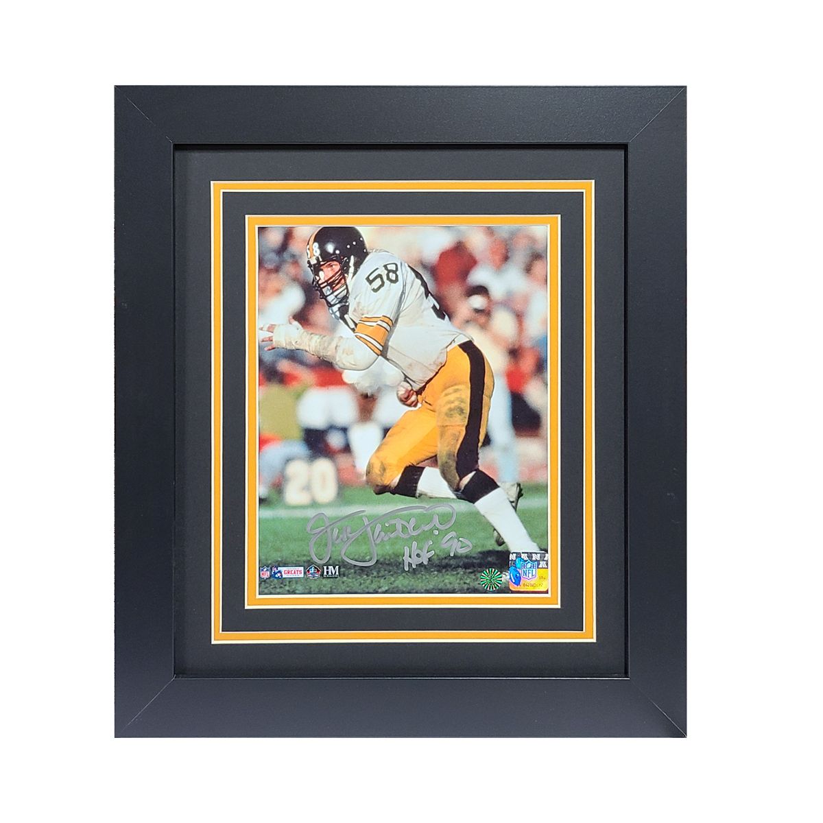 Pittsburgh Steelers #58 Jack Lambert Chase Signed Framed 8x10 Photo