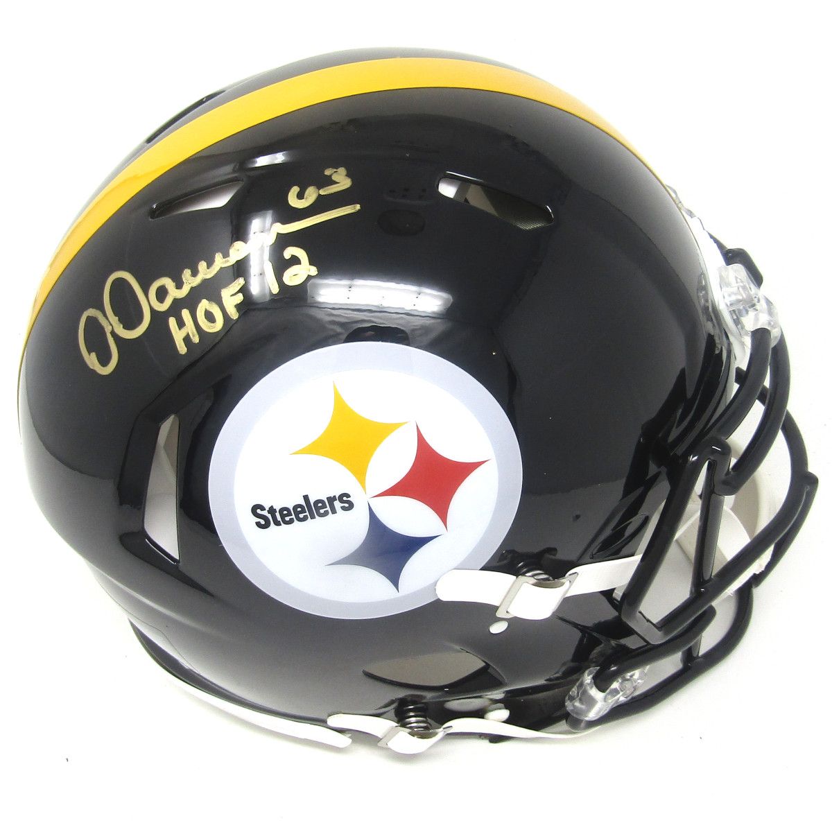 Pittsburgh Steelers #63 Dermontti Dawson Autographed Riddell Speed Full-Size Helmet 1 Pittsburgh Steelers #63 Dermontti Dawson Autographed Riddell Speed Full-Size Helmet