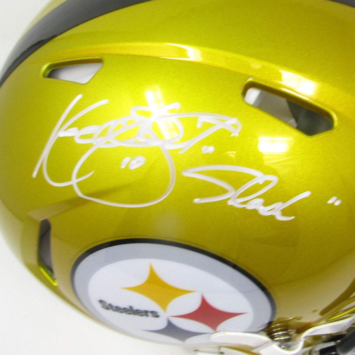 Pittsburgh Steelers #10 Kordell Stewart Autographed Riddell Speed Flash Full-Size Helmet with Inscription