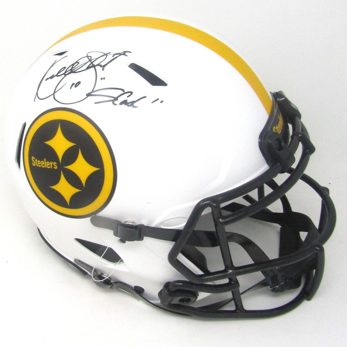 Pittsburgh Steelers #10 Kordell Stewart Autographed Riddell Speed Lunar Eclipse Full-Size Helmet with Inscription