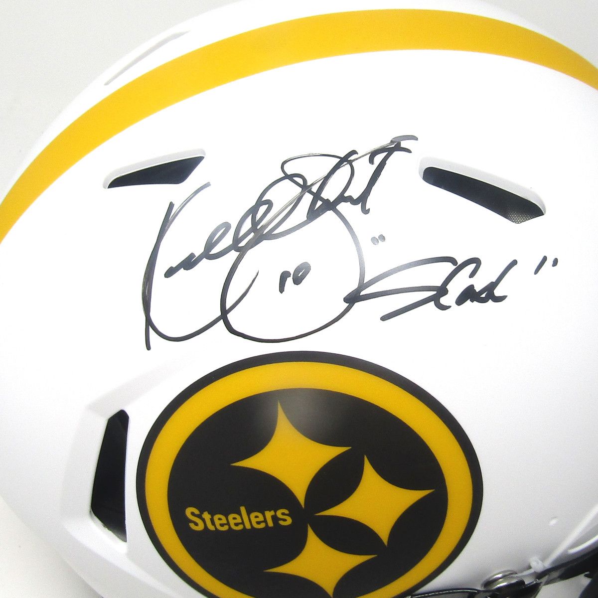 Pittsburgh Steelers #10 Kordell Stewart Autographed Riddell Speed Lunar Eclipse Full-Size Helmet with Inscription