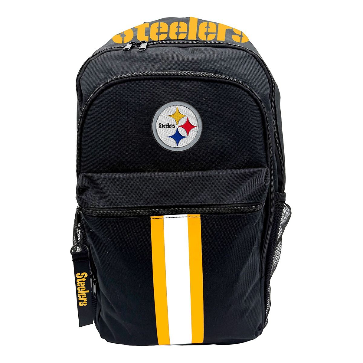 Pittsburgh Steelers Triple Stripe Wordmark Backpack 1 Pittsburgh Steelers Triple Stripe Wordmark Backpack