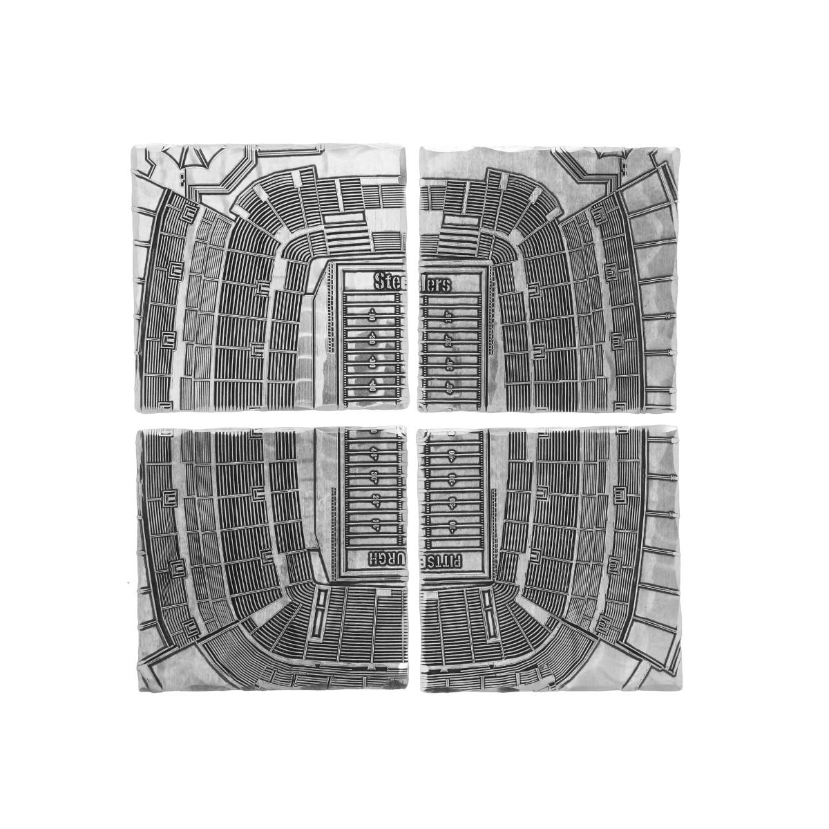 Pittsburgh Steelers Wendell August Forge Stadium Series Coaster Set 1 Pittsburgh Steelers Wendell August Forge Stadium Series Coaster Set