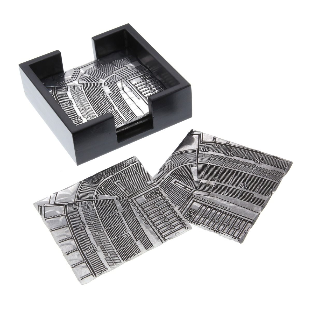 Pittsburgh Steelers Wendell August Forge Stadium Series Coaster Set 2 Pittsburgh Steelers Wendell August Forge Stadium Series Coaster Set