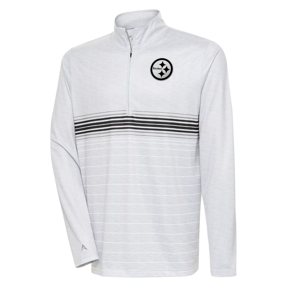 Pittsburgh Steelers Men's Antigua Bullseye Performance Color Block 1/2 Zip