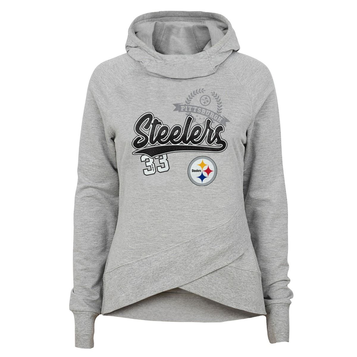 Pittsburgh Steelers Girl's Go For It Funnel Neck Hoodie