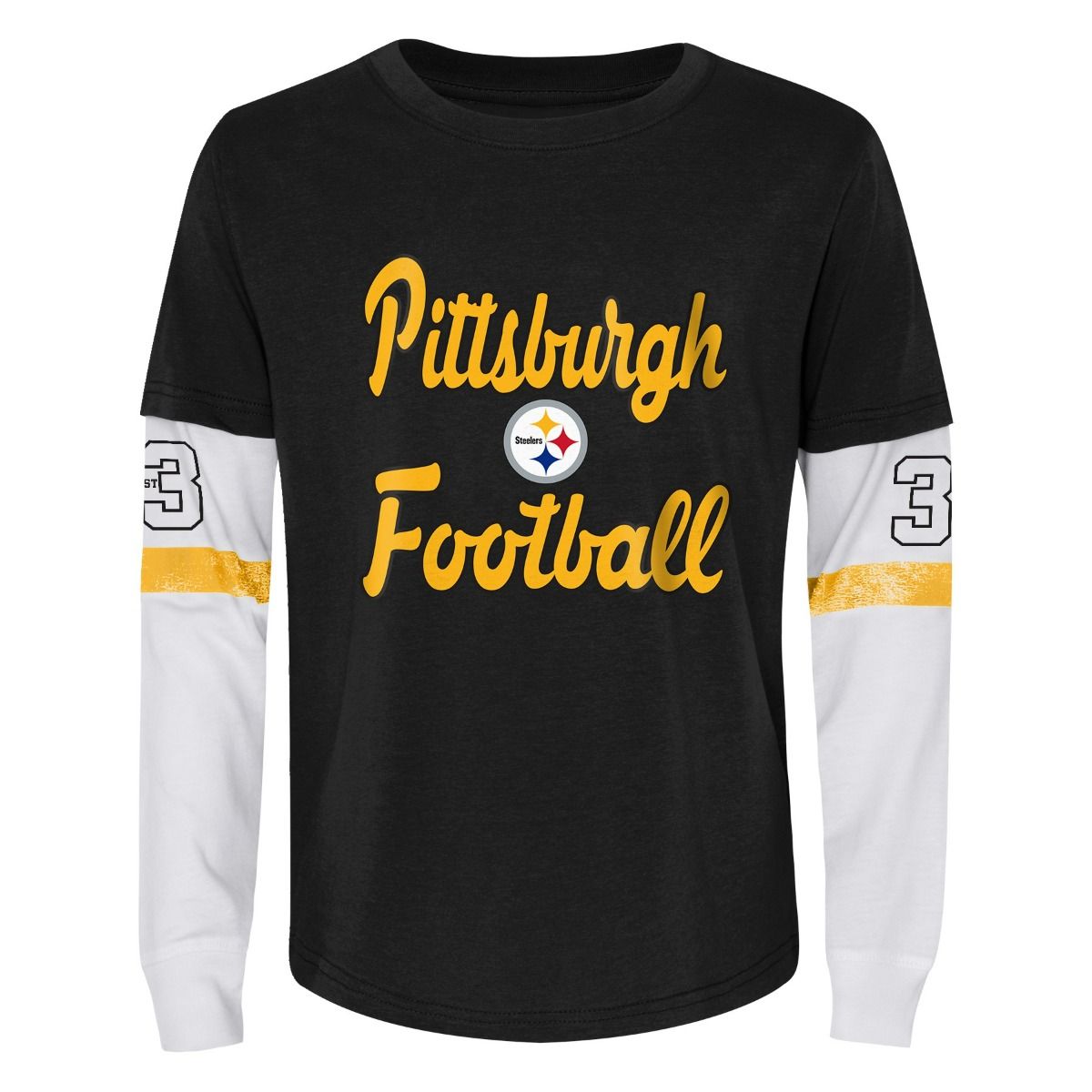 Pittsburgh Steelers Girl's Team Property Long Sleeve T-Shirt