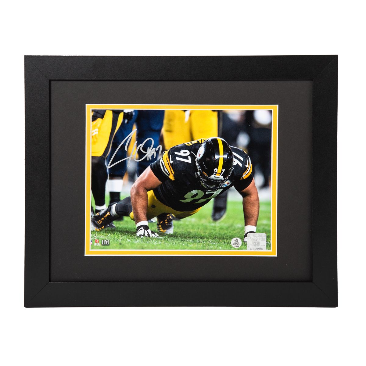 Pittsburgh Steelers #97 Cameron Heyward Signed Framed Push Up 8x10 Photo