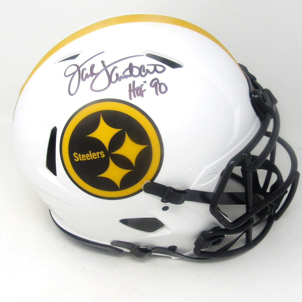 Pittsburgh Steelers #58 Jack Lambert Autographed Riddell Speed Lunar Eclipse Authentic Full-Size Helmet 3 Pittsburgh Steelers #58 Jack Lambert Autographed Riddell Speed Lunar Eclipse Authentic Full-Size Helmet
