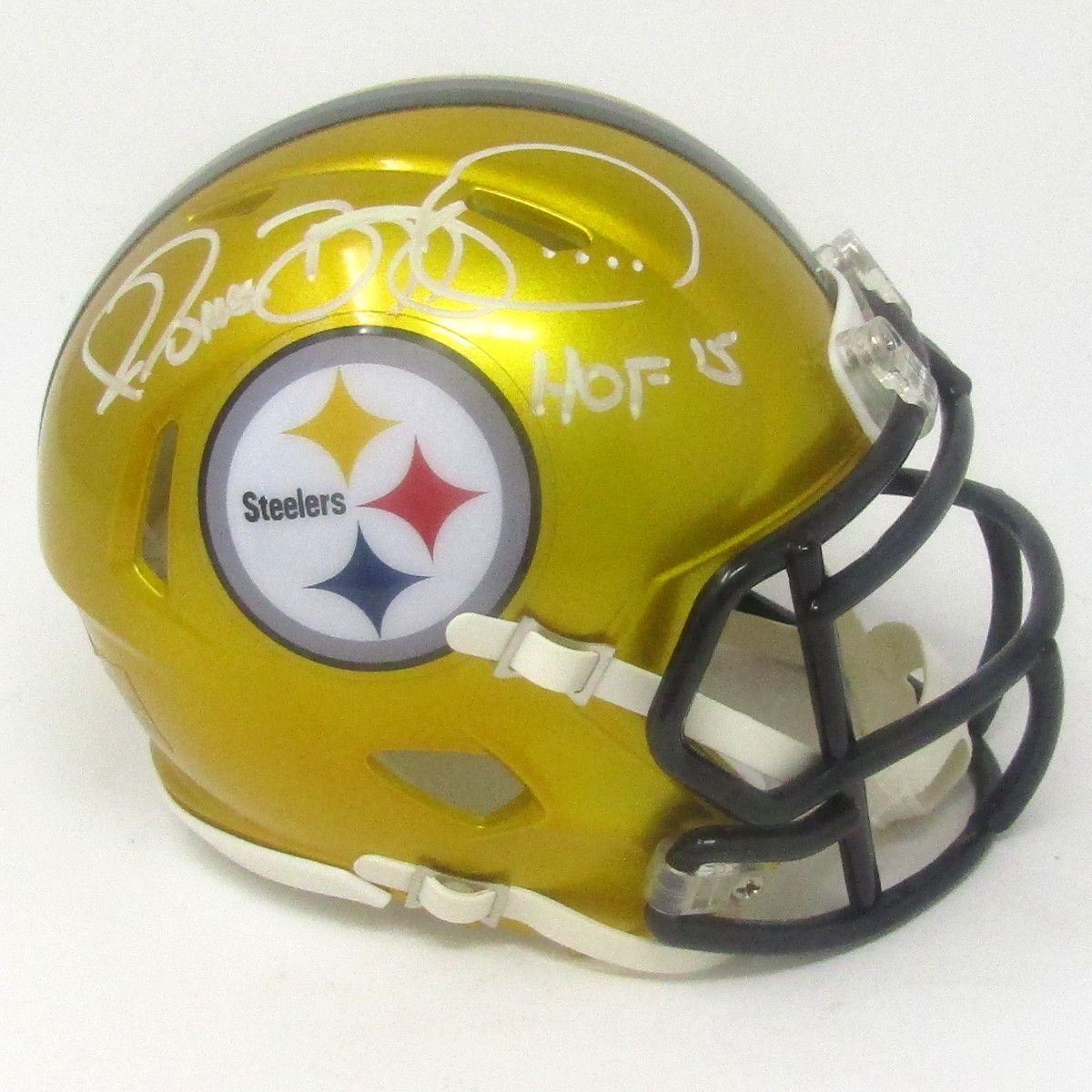 Pittsburgh Steelers #36 Jerome Bettis Autographed Riddell Speed Flash Mini Helmet 1 Pittsburgh Steelers #36 Jerome Bettis Autographed Riddell Speed Flash Mini Helmet