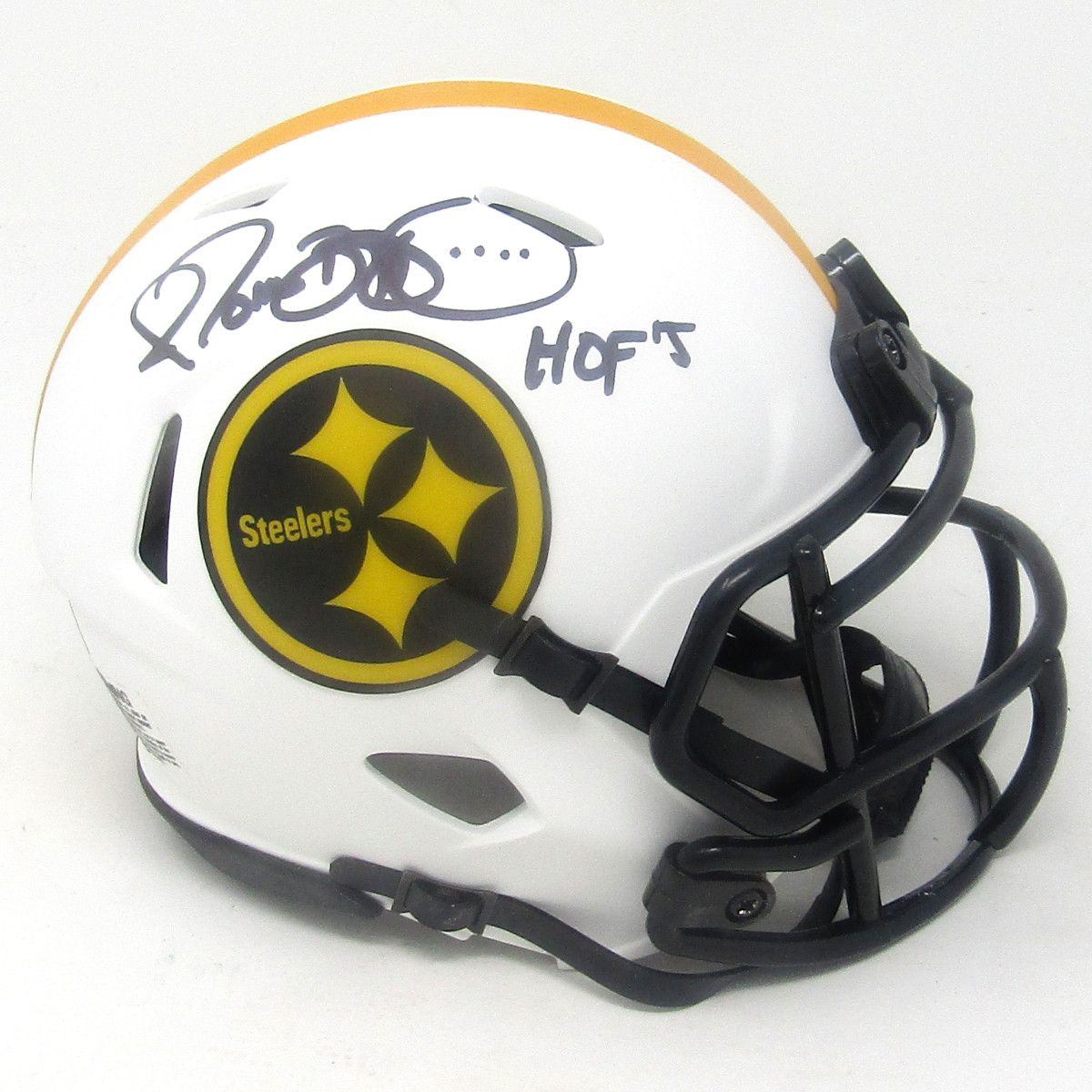 Pittsburgh Steelers #36 Jerome Bettis Autographed Riddell Speed Lunar Eclipse Mini Helmet 2 Pittsburgh Steelers #36 Jerome Bettis Autographed Riddell Speed Lunar Eclipse Mini Helmet