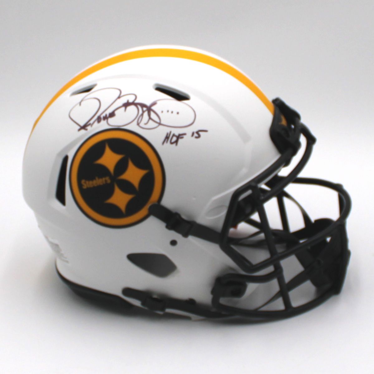 Pittsburgh Steelers #36 Jerome Bettis Autographed Riddell Authentic Lunar Eclipse Full-Size Helmet 3 Pittsburgh Steelers #36 Jerome Bettis Autographed Riddell Authentic Lunar Eclipse Full-Size Helmet
