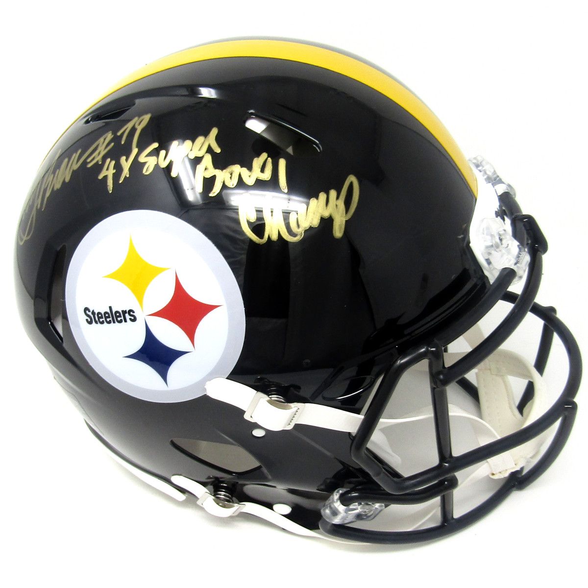 Pittsburgh Steelers #87-79 Larry Brown Signed Authentic Speed Helmet 5 Pittsburgh Steelers #87-79 Larry Brown Signed Authentic Speed Helmet