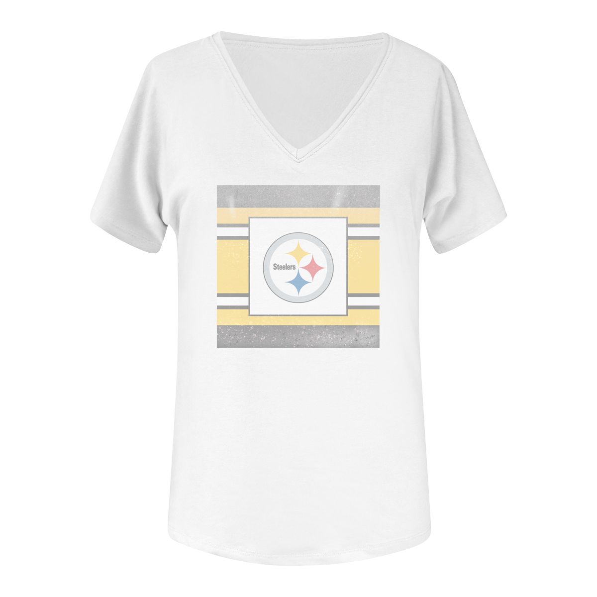 Pittsburgh Steelers Women's Kiya Tomlin Jersey Stripe Tee