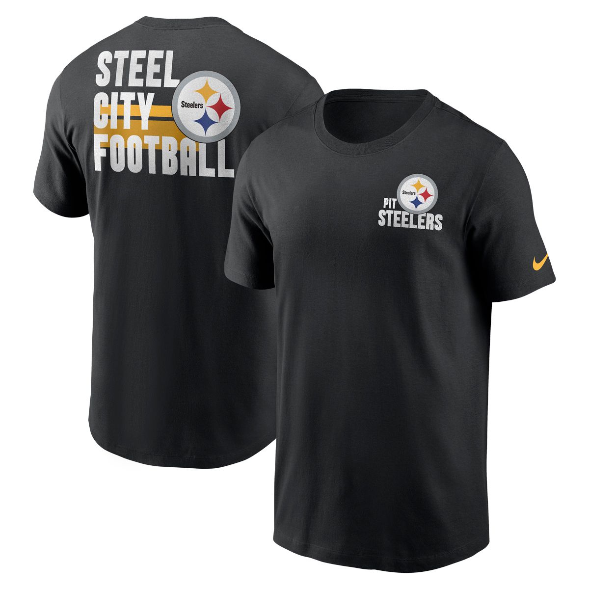 Pittsburgh Steelers Men's Nike Blitz Team Essential Short Sleeve T-Shirt 6 Pittsburgh Steelers Men's Nike Blitz Team Essential Short Sleeve T-Shirt