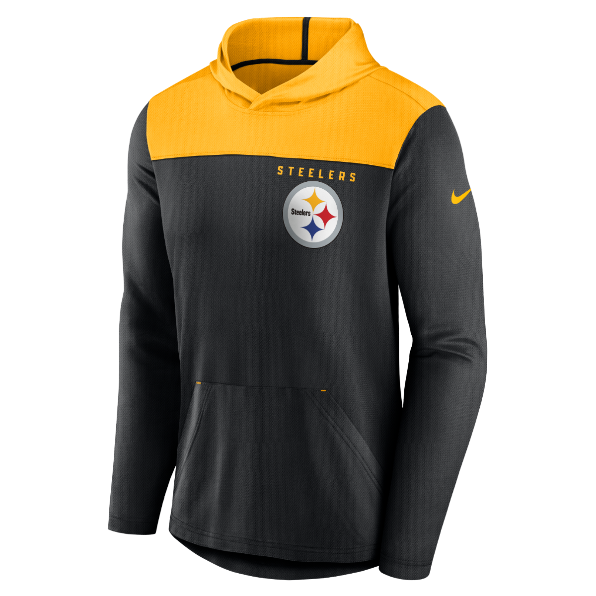 Pittsburgh Steelers Men's Nike Colorblock Lightweight Hooded Long Sleeve T-Shirt 9 Pittsburgh Steelers Men's Nike Colorblock Lightweight Hooded Long Sleeve T-Shirt