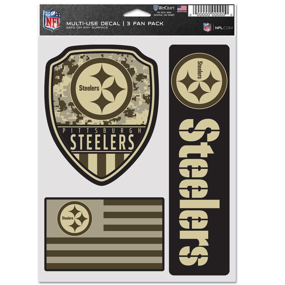 Pittsburgh Steelers Digi Camo Decal - 3 pack