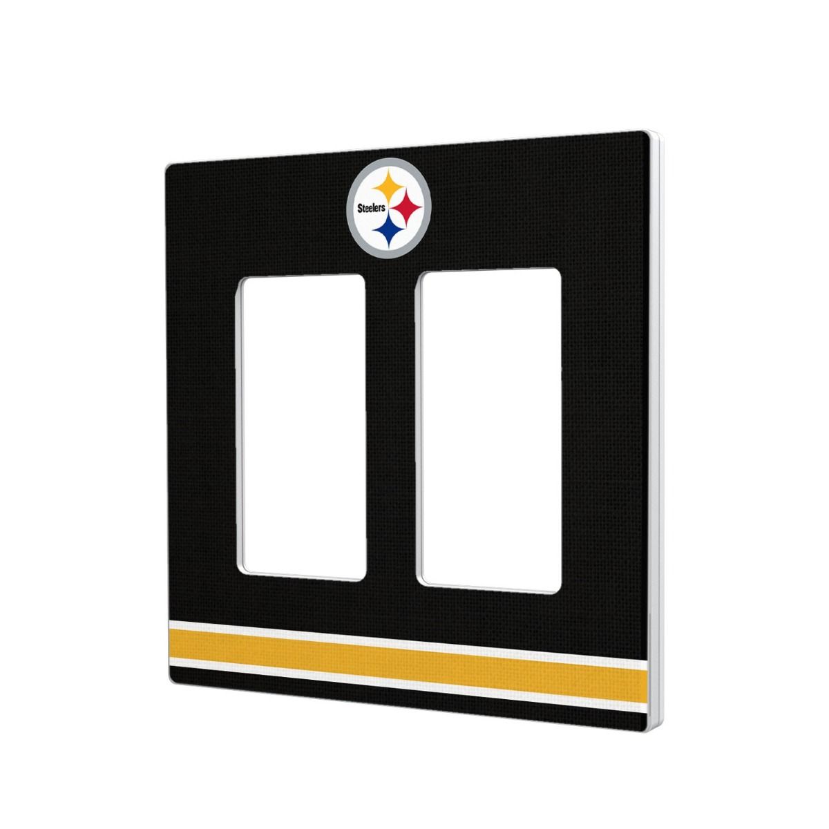 Pittsburgh Steelers Double Rocker Stripe Switch Cover 2 Pittsburgh Steelers Double Rocker Stripe Switch Cover