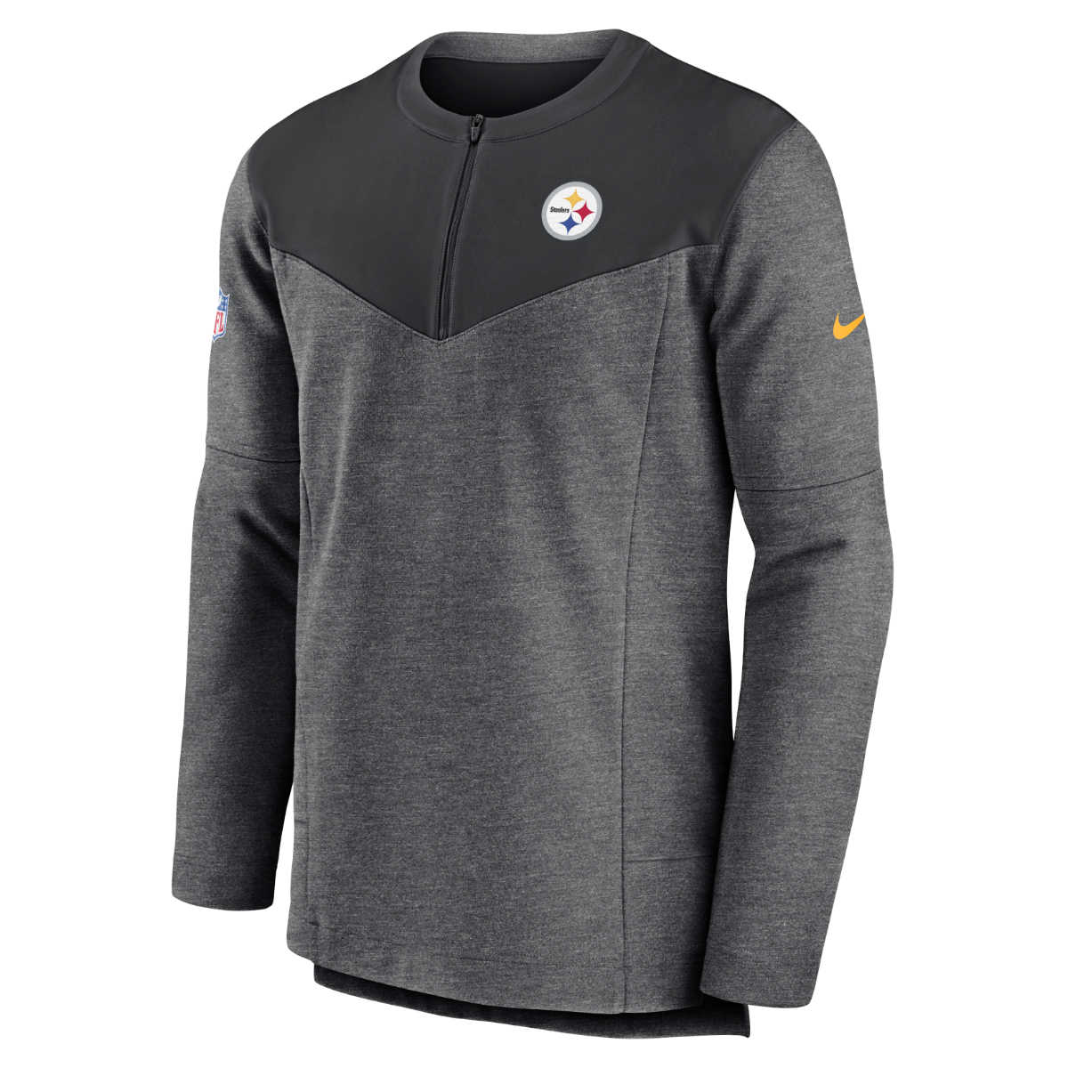 Pittsburgh Steelers Men's Nike Dri-FIT Long Sleeve 1/2 Zip 3 Pittsburgh Steelers Men's Nike Dri-FIT Long Sleeve 1/2 Zip