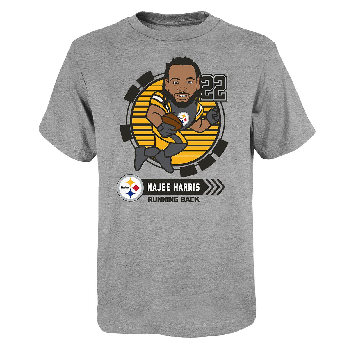 Pittsburgh Steelers Youth Harris Gamer Short Sleeve T-Shirt 7 Pittsburgh Steelers Youth Harris Gamer Short Sleeve T-Shirt