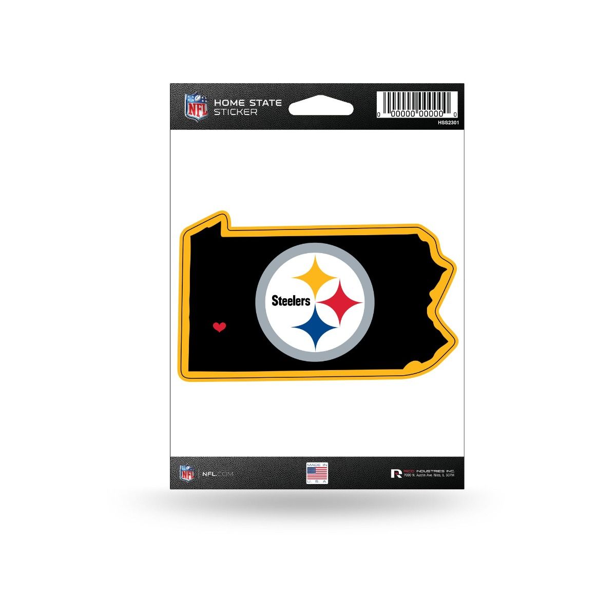 Pittsburgh Steelers 5x7 Home State Sticker 3 Pittsburgh Steelers 5x7 Home State Sticker