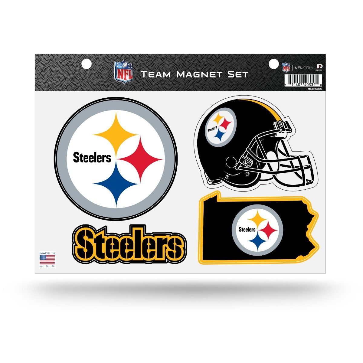 Pittsburgh Steelers 4 Piece Magnet Set 2 Pittsburgh Steelers 4 Piece Magnet Set