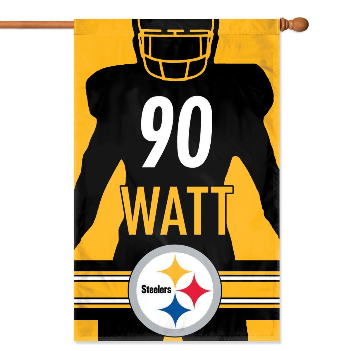 Pittsburgh Steelers T.J. Watt Silhouette 44" x 28" Banner