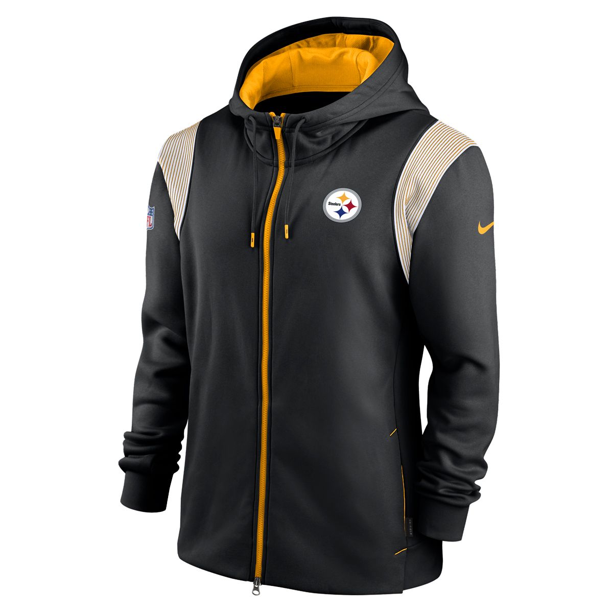 Pittsburgh Steelers Men's Nike Therma Sideline Full Zip Hoodie 4 Pittsburgh Steelers Men's Nike Therma Sideline Full Zip Hoodie