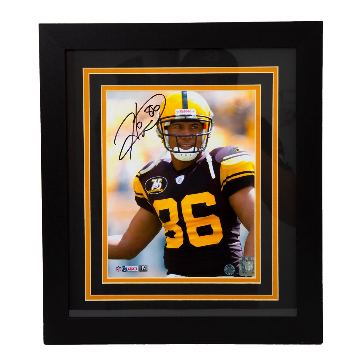 Pittsburgh Steelers #86 Hines Ward Signed Framed Throwback 8x10 Photo 2 Pittsburgh Steelers #86 Hines Ward Signed Framed Throwback 8x10 Photo