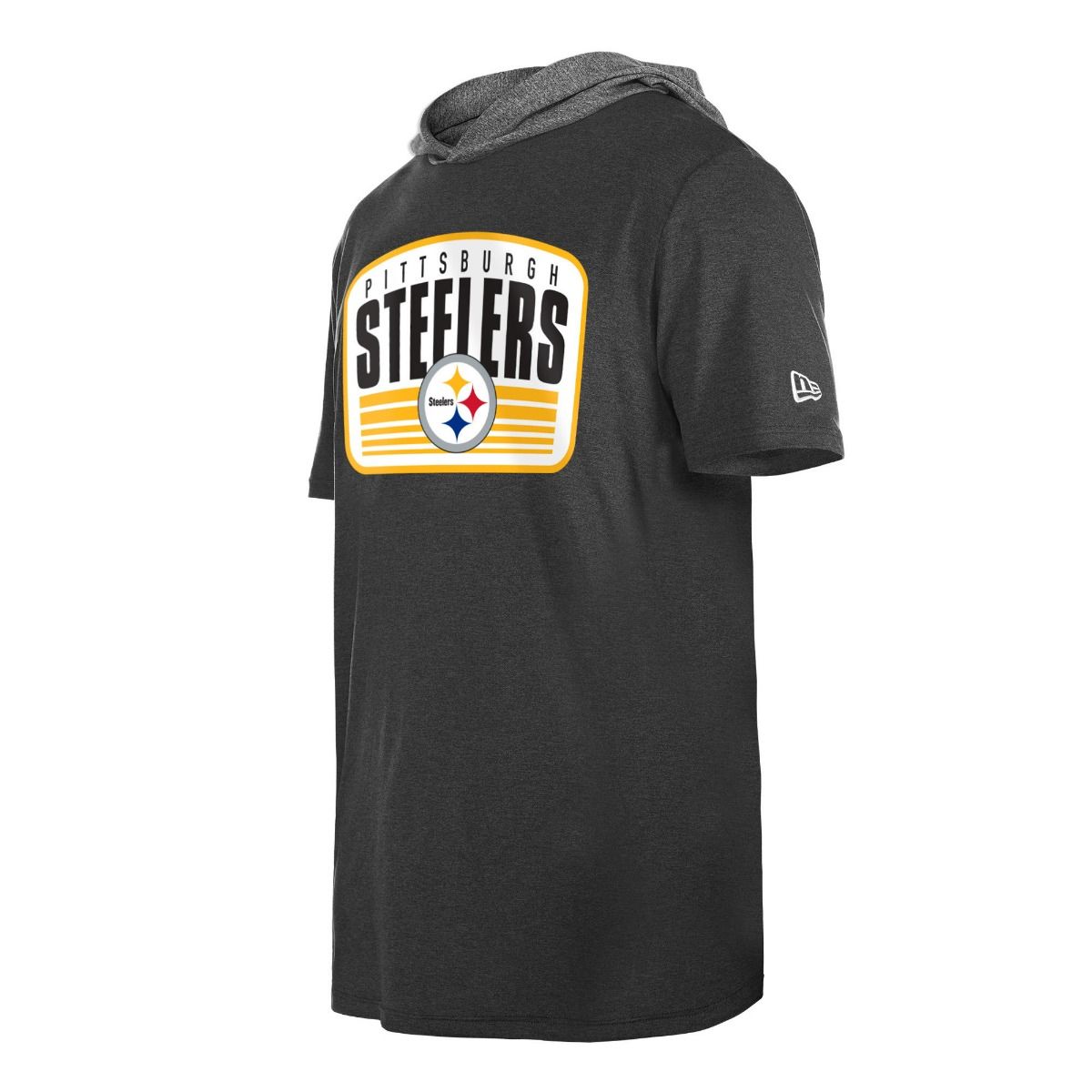 Pittsburgh Steelers Men's New Era Active Hooded Short Sleeve T-Shirt 4 Pittsburgh Steelers Men's New Era Active Hooded Short Sleeve T-Shirt