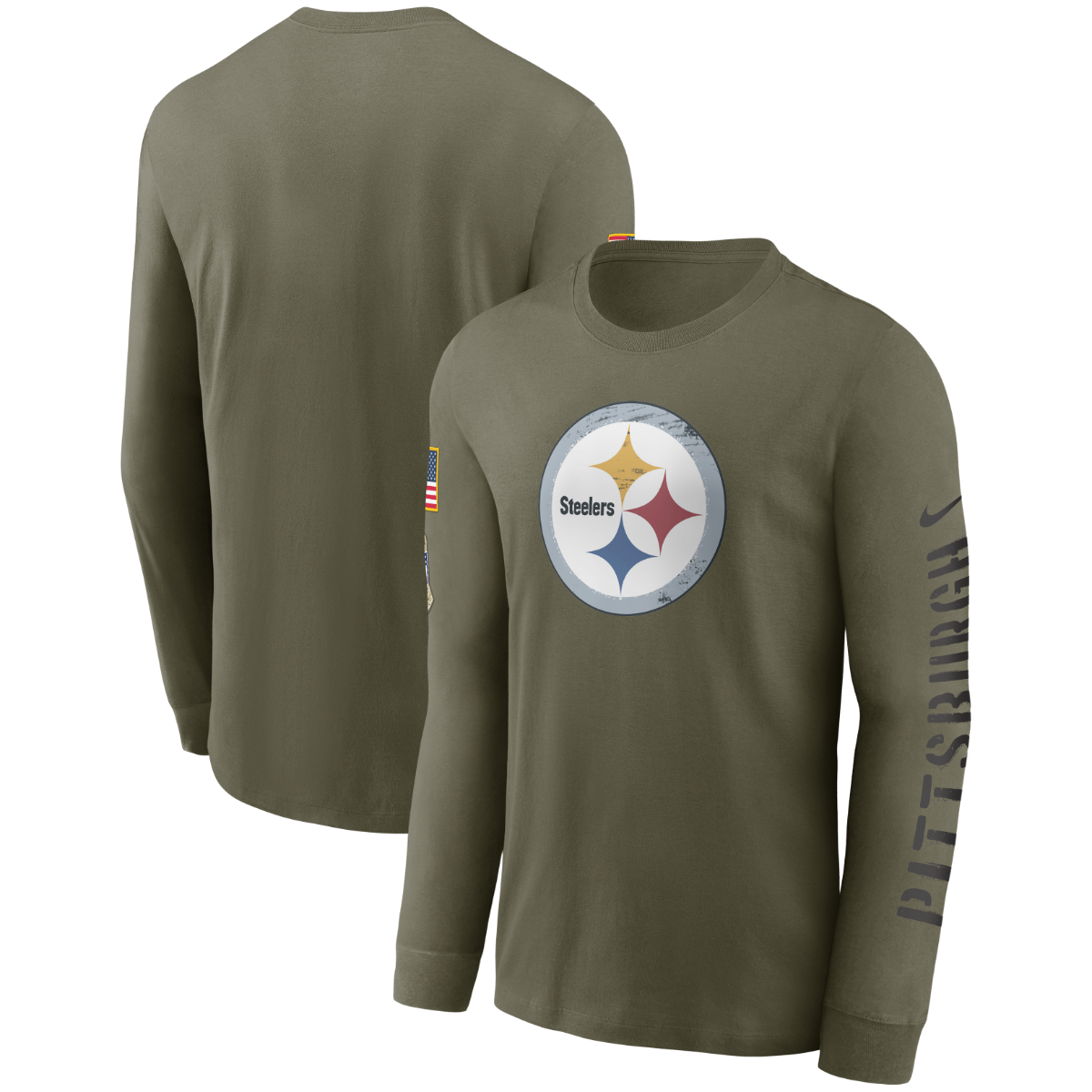 Pittsburgh Steelers Men's Nike Salute to Service (STS) Long Sleeve T-Shirt 3 Pittsburgh Steelers Men's Nike Salute to Service (STS) Long Sleeve T-Shirt