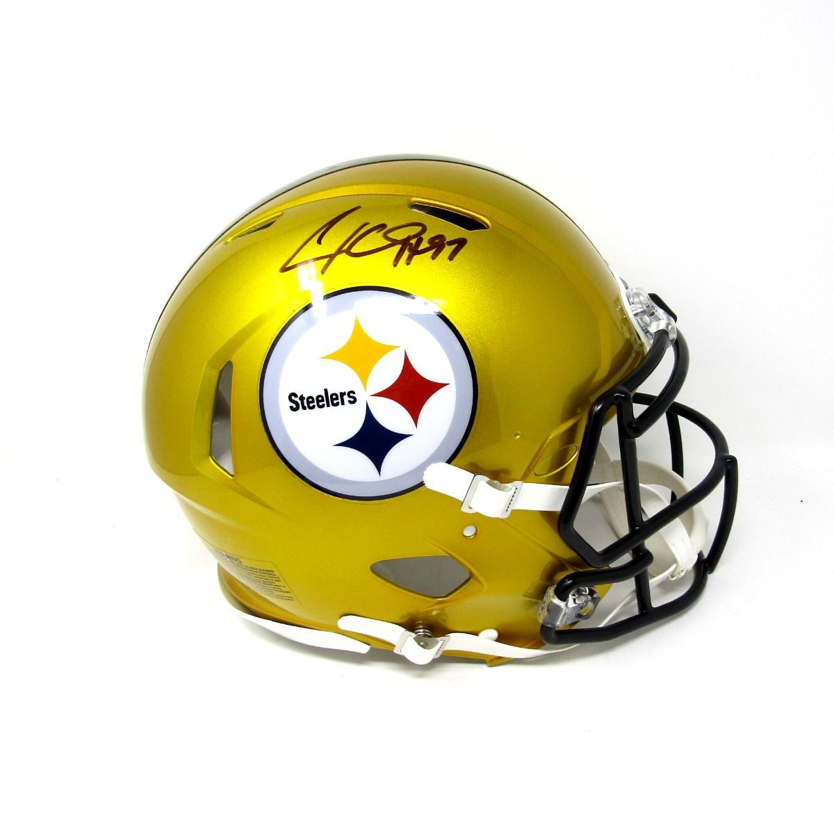 Pittsburgh Steelers #97 Cameron Heyward Signed Authentic Flash Full Size Helmet