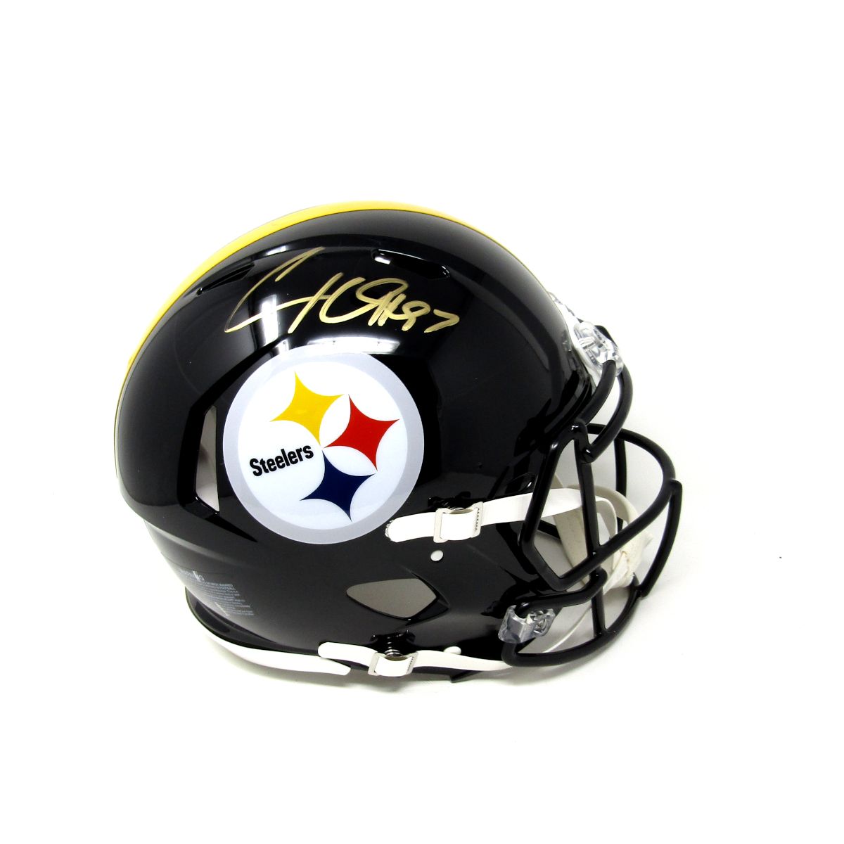 Pittsburgh Steelers #97 Cameron Heyward Signed Authentic Speed Full Size Helmet 3 Pittsburgh Steelers #97 Cameron Heyward Signed Authentic Speed Full Size Helmet