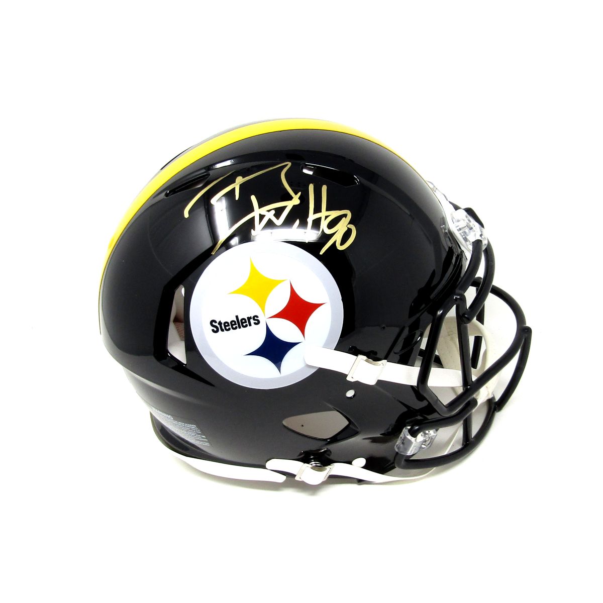 Pittsburgh Steelers #90 T.J. Watt Signed Full Size Authentic Speed Helmet 2 Pittsburgh Steelers #90 T.J. Watt Signed Full Size Authentic Speed Helmet