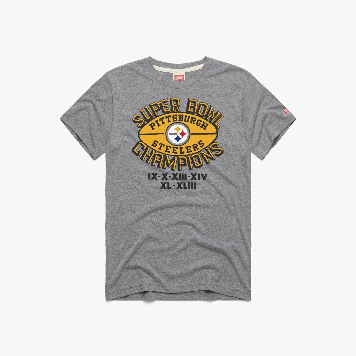 Pittsburgh Steelers Homage Super Bowl Champions Short Sleeve T-Shirt