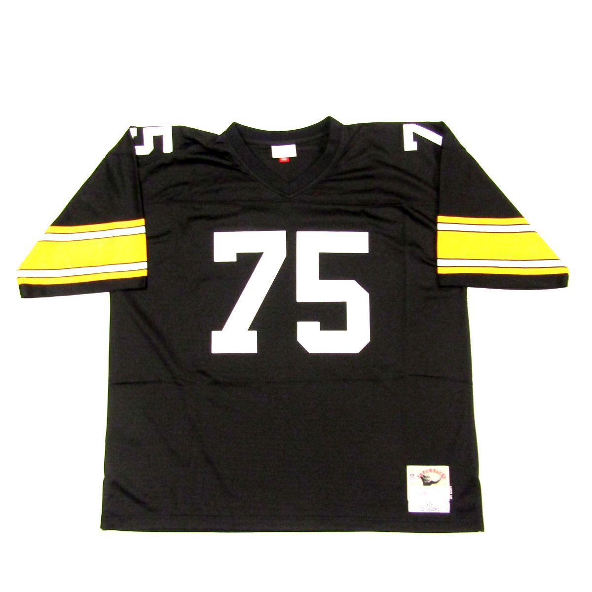 Pittsburgh Steelers #75 Joe Greene Signed Mitchell &Ness 1976 Replica Jersey 2 Pittsburgh Steelers #75 Joe Greene Signed Mitchell &Ness 1976 Replica Jersey