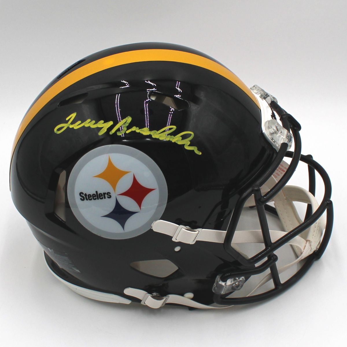 Pittsburgh Steelers #12 Terry Bradshaw Terry Signed Full Size Speed Authentic Helmet