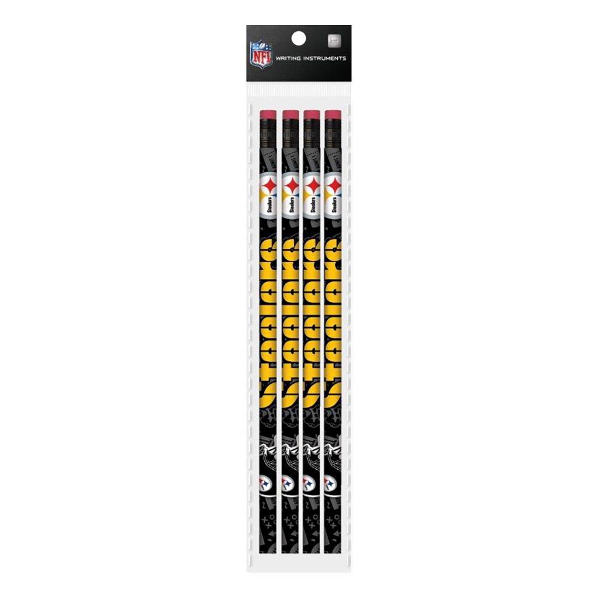 Pittsburgh Steelers Wooden Pencils - 4 pack 3 Pittsburgh Steelers Wooden Pencils - 4 pack