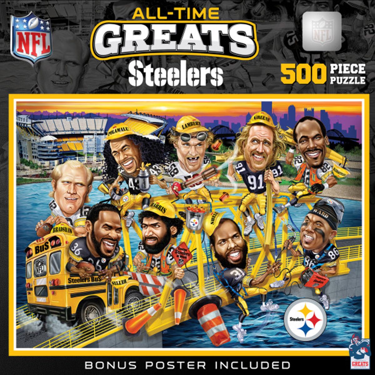 Pittsburgh Steelers All Time Greats 500 Piece Puzzle 7 Pittsburgh Steelers All Time Greats 500 Piece Puzzle