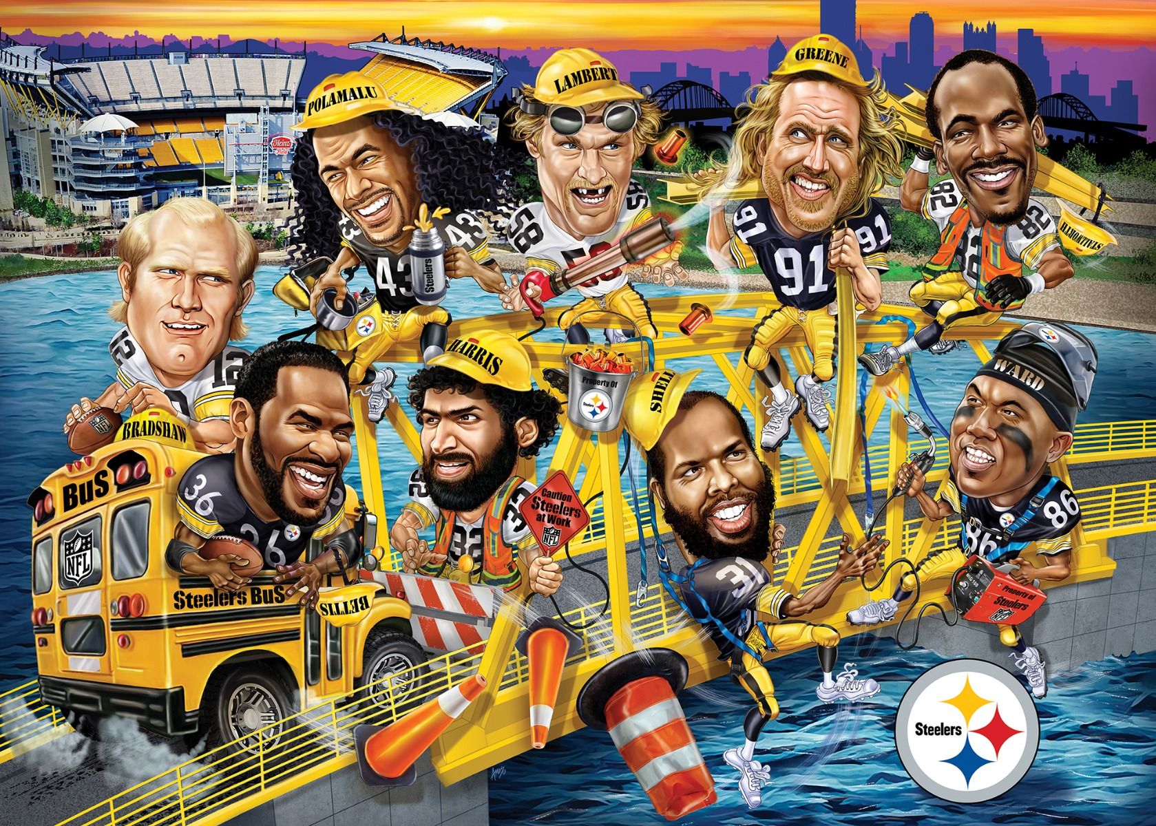 Pittsburgh Steelers All Time Greats 500 Piece Puzzle
